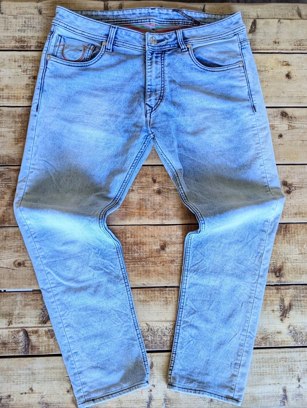 VINTAGE True Religion ONE OF A KIND Big T Lined Jeans 35